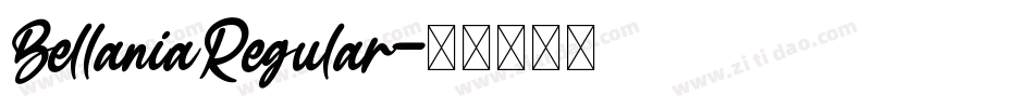 BellaniaRegular字体转换