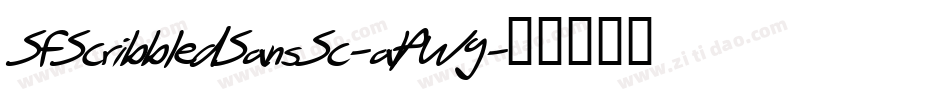 SfScribbledSansSc-aPWg字体转换 SfScribbledSansSc-aPWg字体转换