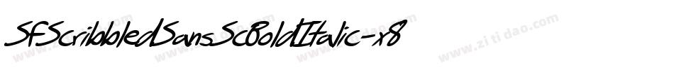 SfScribbledSansScBoldItalic-x8jq字体转换 SfScribbledSansScBoldItalic-x8jq字体转换