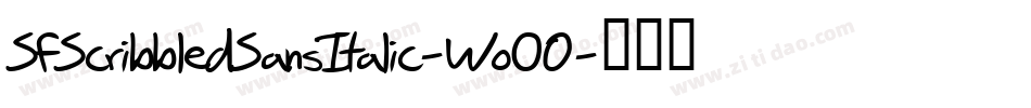 SfScribbledSansItalic-Wo0O字体转换 SfScribbledSansItalic-Wo0O字体转换