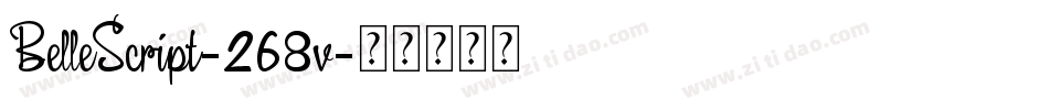 BelleScript-268v字体转换