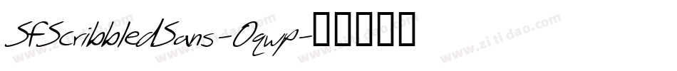 SfScribbledSans-Oqwp字体转换 SfScribbledSans-Oqwp字体转换
