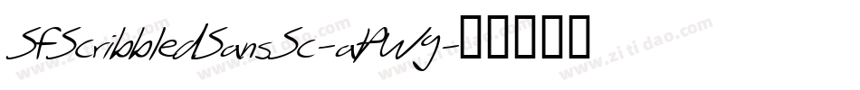 SfScribbledSansSc-aPWg字体转换 SfScribbledSansSc-aPWg字体转换
