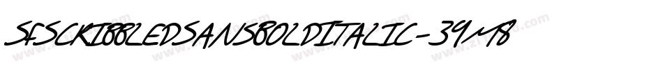SfScribbledSansBoldItalic-39m8字体转换 SfScribbledSansBoldItalic-39m8字体转换