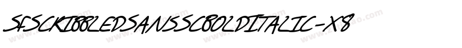 SfScribbledSansScBoldItalic-x8jq字体转换 SfScribbledSansScBoldItalic-x8jq字体转换