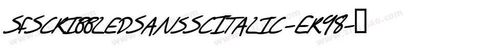 SfScribbledSansScItalic-Er98字体转换 SfScribbledSansScItalic-Er98字体转换