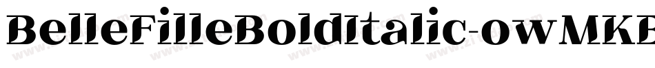 BelleFilleBoldItalic-owMKB字体转换