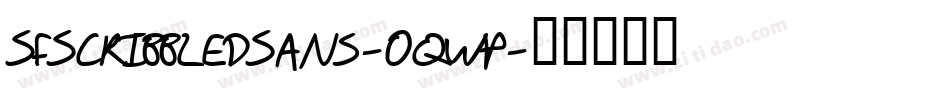 SfScribbledSans-Oqwp字体转换 SfScribbledSans-Oqwp字体转换