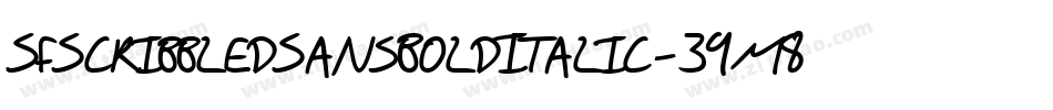 SfScribbledSansBoldItalic-39m8字体转换 SfScribbledSansBoldItalic-39m8字体转换