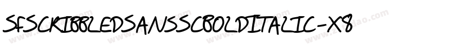 SfScribbledSansScBoldItalic-x8jq字体转换 SfScribbledSansScBoldItalic-x8jq字体转换