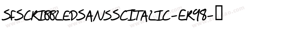 SfScribbledSansScItalic-Er98字体转换 SfScribbledSansScItalic-Er98字体转换