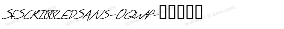 SfScribbledSans-Oqwp字体转换 SfScribbledSans-Oqwp字体转换