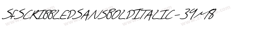 SfScribbledSansBoldItalic-39m8字体转换 SfScribbledSansBoldItalic-39m8字体转换