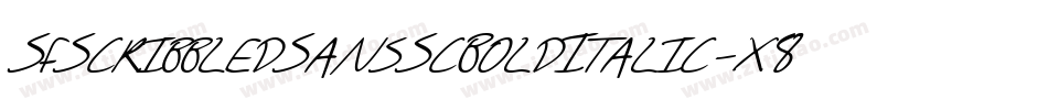 SfScribbledSansScBoldItalic-x8jq字体转换 SfScribbledSansScBoldItalic-x8jq字体转换