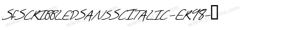 SfScribbledSansScItalic-Er98字体转换 SfScribbledSansScItalic-Er98字体转换