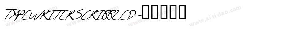 TypewriterScribbled字体转换