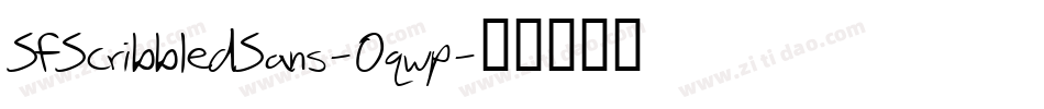 SfScribbledSans-Oqwp字体转换 SfScribbledSans-Oqwp字体转换