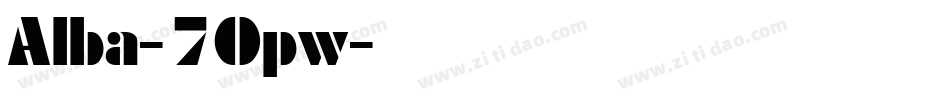 Alba-7Opw字体转换