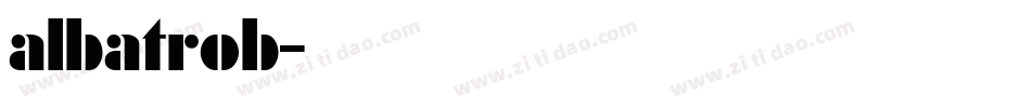 albatrob字体转换