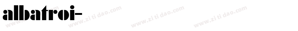 albatroi字体转换