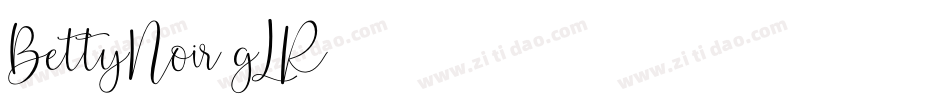 BettyNoir-gLR字体转换