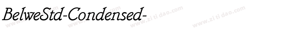 BelweStd-Condensed字体转换