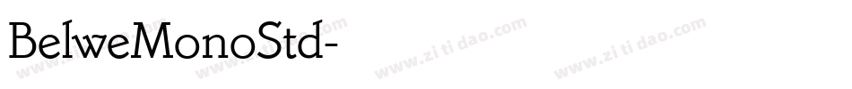 BelweMonoStd字体转换