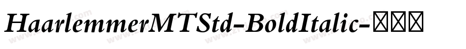 HaarlemmerMTStd-BoldItalic字体转换
