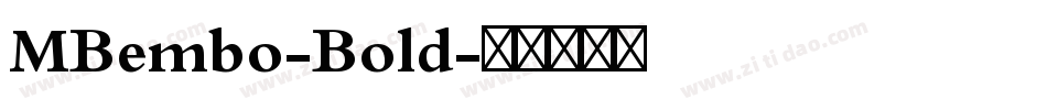 MBembo-Bold字体转换
