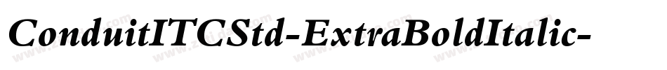 ConduitITCStd-ExtraBoldItalic字体转换