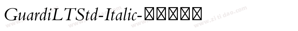 GuardiLTStd-Italic字体转换