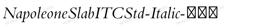 NapoleoneSlabITCStd-Italic字体转换
