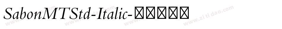 SabonMTStd-Italic字体转换