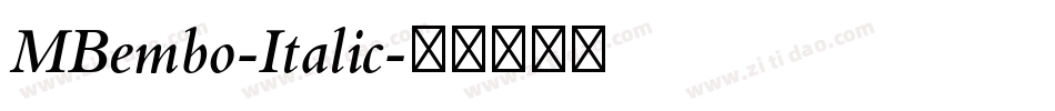 MBembo-Italic字体转换