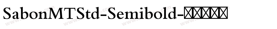 SabonMTStd-Semibold字体转换