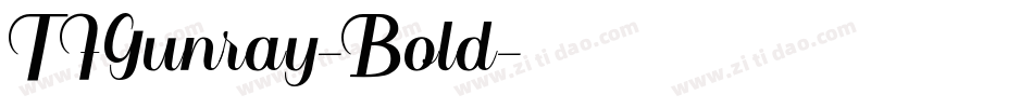 TFGunray-Bold字体转换