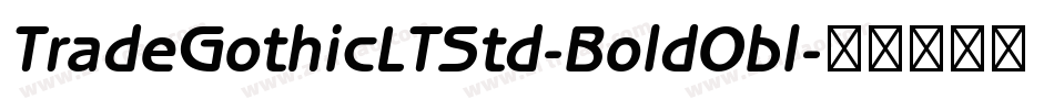 TradeGothicLTStd-BoldObl字体转换