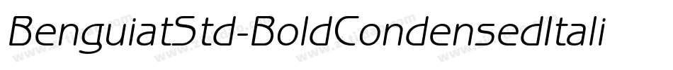 BenguiatStd-BoldCondensedItalic字体转换