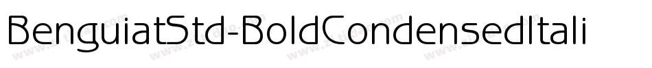 BenguiatStd-BoldCondensedItalic字体转换