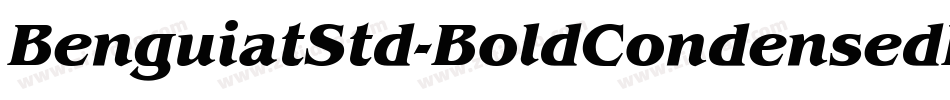 BenguiatStd-BoldCondensedItalic字体转换