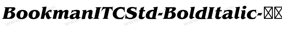 BookmanITCStd-BoldItalic字体转换