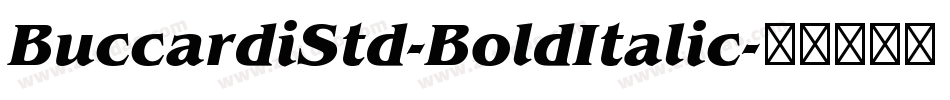 BuccardiStd-BoldItalic字体转换