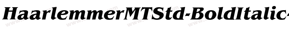 HaarlemmerMTStd-BoldItalic字体转换