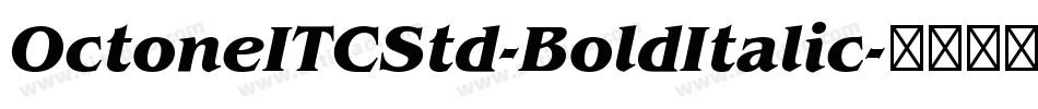 OctoneITCStd-BoldItalic字体转换