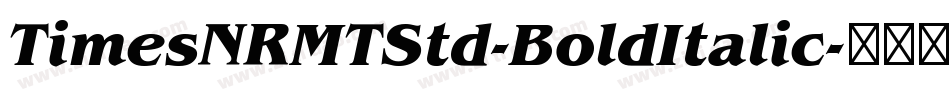TimesNRMTStd-BoldItalic字体转换