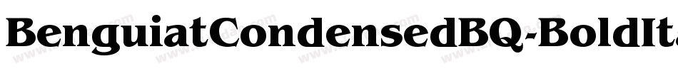 BenguiatCondensedBQ-BoldItalic字体转换
