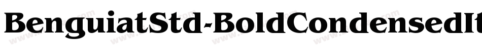 BenguiatStd-BoldCondensedItalic字体转换