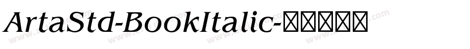 ArtaStd-BookItalic字体转换