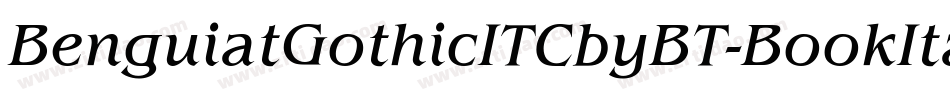 BenguiatGothicITCbyBT-BookItal字体转换