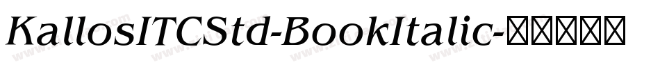 KallosITCStd-BookItalic字体转换